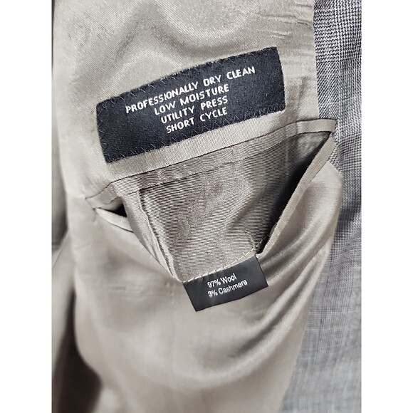 Gray Wool Cashmere Blend Sport Coat Academia Preppy Refined | Jos A Bank 46R - Picture 10 of 10